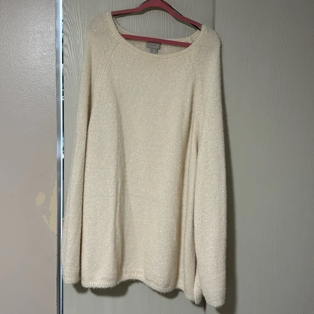 H&M Pearl/white Sparkly Top - XXL - Picture 4 of 10